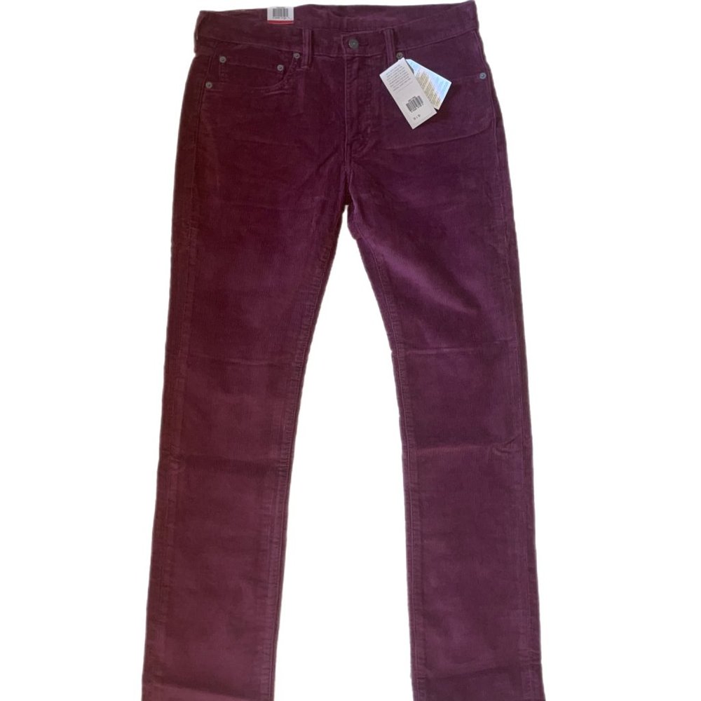 COPY - Levi's 511 slim fit 34 x 30 maroon corduroy pants